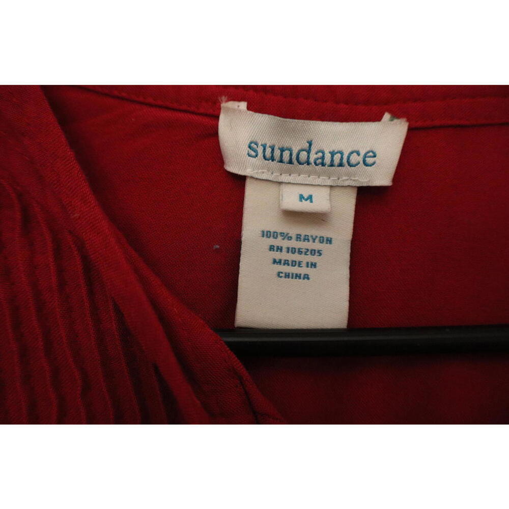 Sundance Mystic Falls pleated pintuck popover tunic top in magenta size Medium - Picture 6 of 8